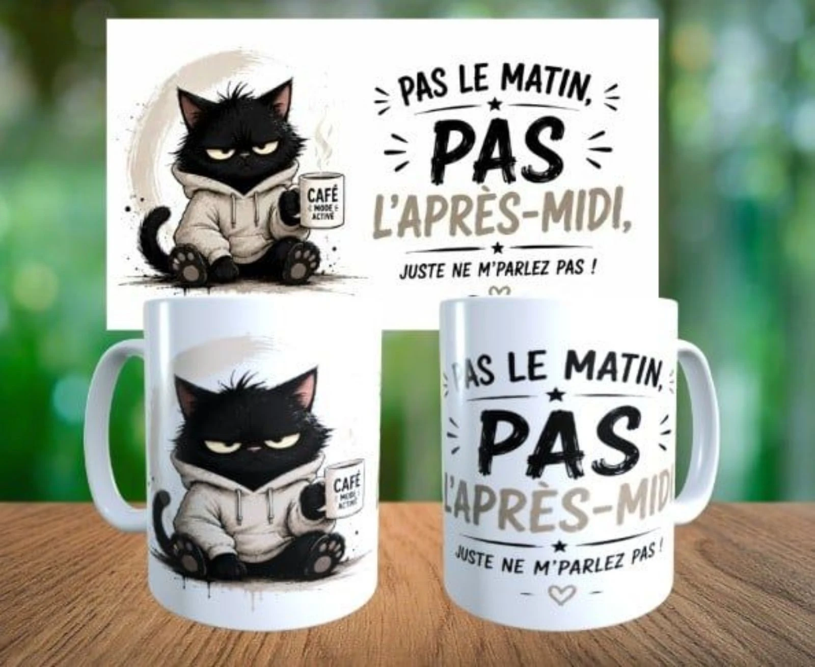Mug humour,  pas le matin.... mauvaise humeur 